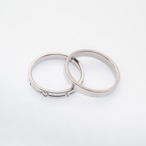 ALIANÇA AÇO QUADRADA 3M.M BATIMENTO RETA POR DENTRO