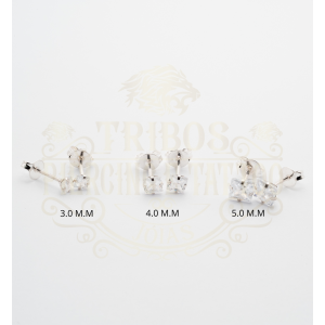 BRINCOS DE PRATA PEDRAS ZIRCÔNIA QUADRADA