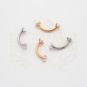 PIERCING MICRO CURVO PEDRA ZIRCÔNIA