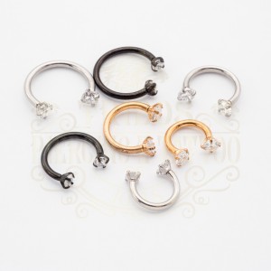 PIERCING FERRADURA PEDRA ZIRCÔNIA