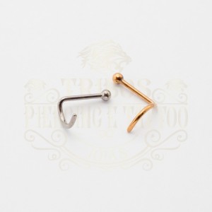 PIERCING NOSTRIL  BOLINHA CURVADO ABA NASAL