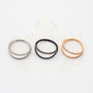 PIERCING ARGOLA DUPLA CRAVEJADA TITÂNIO