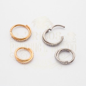 PIERCING ARGOLA ENTRELAÇADO CRAVEJADO