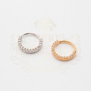 PIERCING ARGOLA CRAVEJADA FRONTAL BANHADA