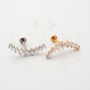 PIERCING CLUSTER CRESCENTE NOVE PEDRAS