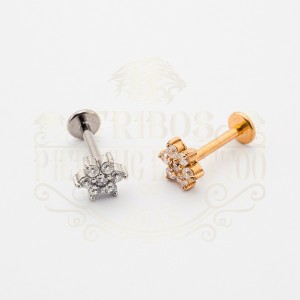 PIERCING LABRET FLOR SETE  PETALAS