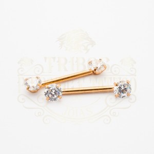 PIERCING MAMILO PEDRA ZIRCÔNIA BANHADO