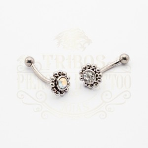 PIERCING MICRO CURVO BOLLS PEDRA ZIRCÔNIA