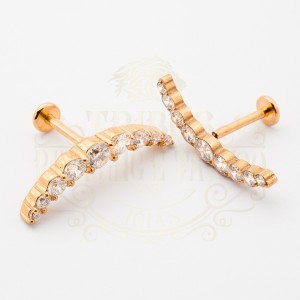 PIERCING LABRET CLUSTER NOVE PEDRAS