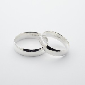 ALIANÇA PRATA REDONDA LISA 5M.M. ANATÔMICA POR DENTRO