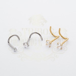 PIERCING ABA NASAL PONTO DE LUZ TITÂNIO