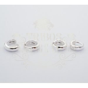 BRINCO PRATA ARGOLA LISA CLICKER