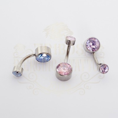 PIERCING UMBIGO PEDRAS COLORIDAS