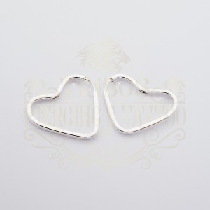 BRINCO PRATA ARGOLA CORAÇÃO